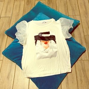 Blouse with stone application size L .